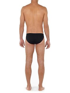 Мужские слипы из хлопка и модала черного цвета HOM RT400205_400004